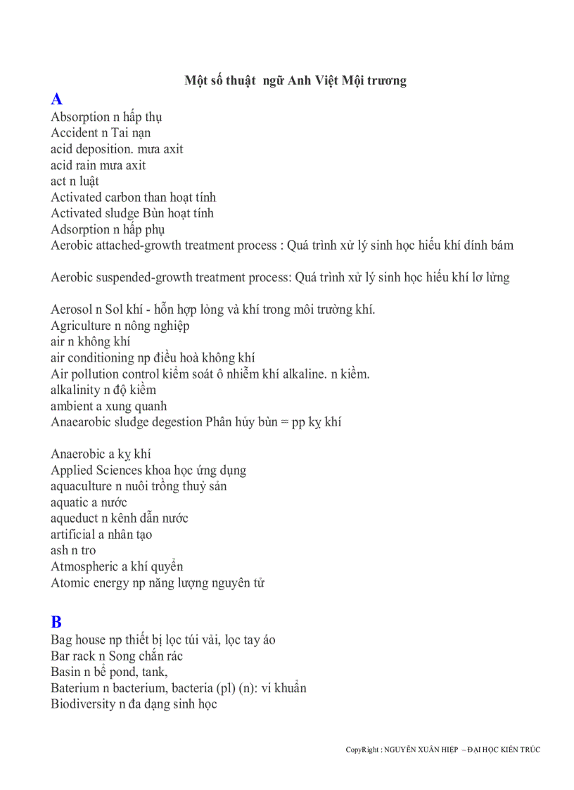 image for page Một số thuật ngữ tiếng anh thường dùng trong bản vẽ kỹ thuật nghành nước