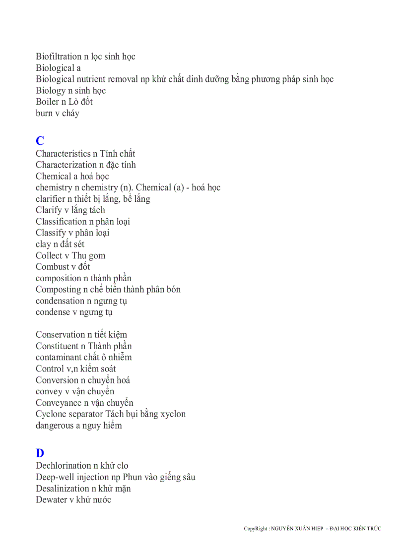 image for page Một số thuật ngữ tiếng anh thường dùng trong bản vẽ kỹ thuật nghành nước