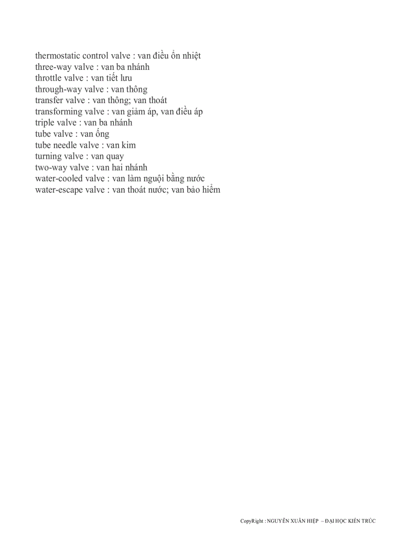 image for page Một số thuật ngữ tiếng anh thường dùng trong bản vẽ kỹ thuật nghành nước