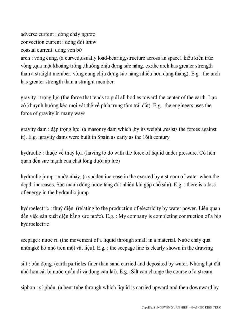 image for page Một số thuật ngữ tiếng anh thường dùng trong bản vẽ kỹ thuật nghành nước