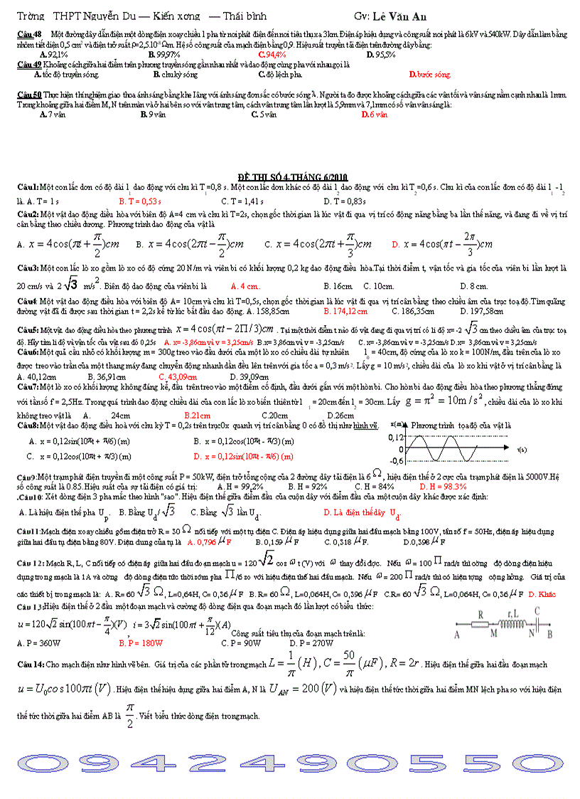 image for page 10 đề thi tham khảo lớp 12