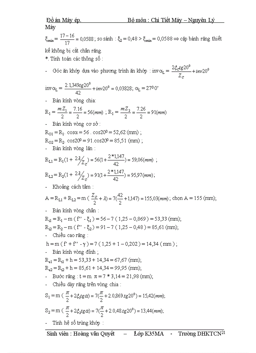 image for page Thuyết minh đồ án nguyên lý máy