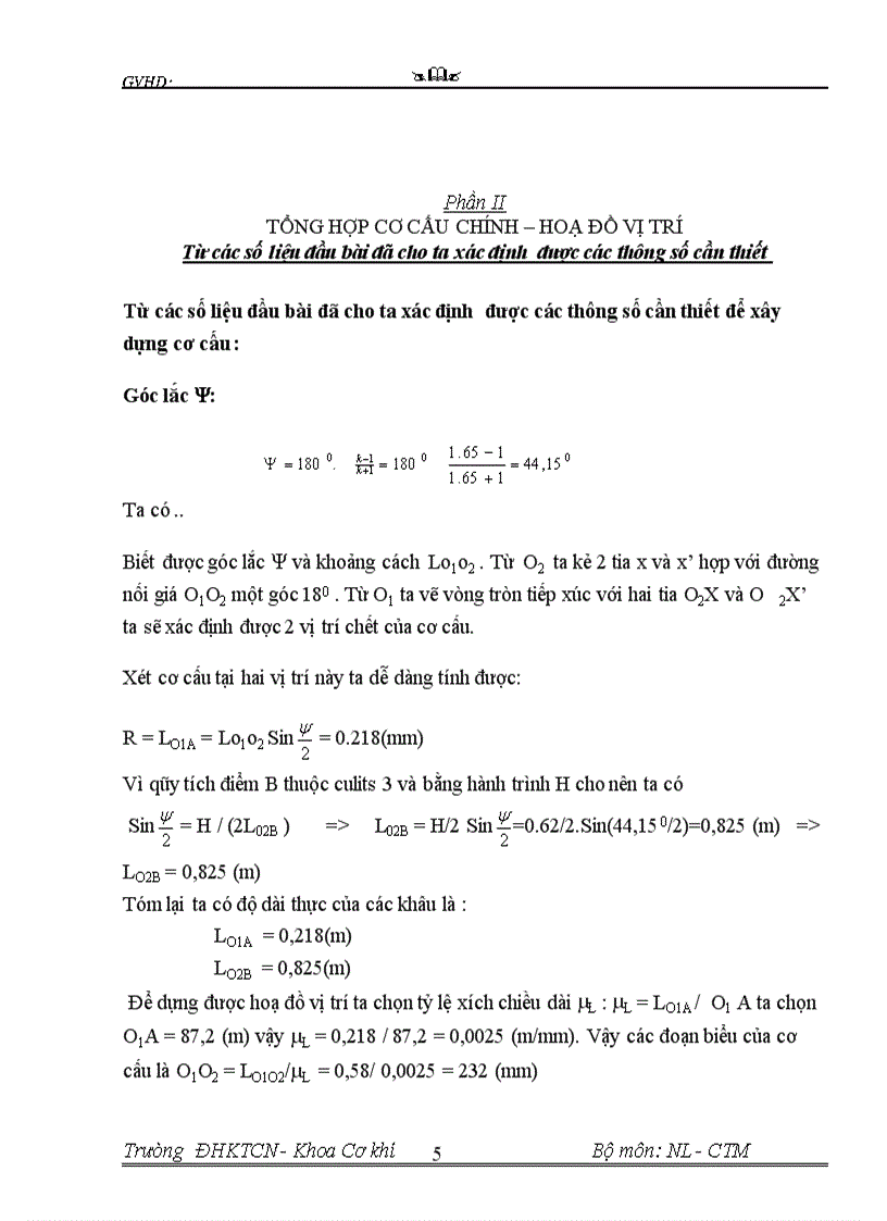 image for page Đồ án nguyên lý máy máy bào loại 3