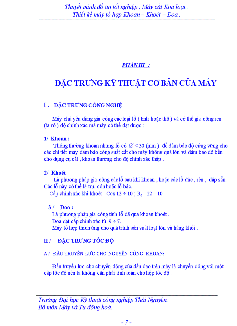 image for page Thiết kế máy tổ hợp Khoan Khoét Doa