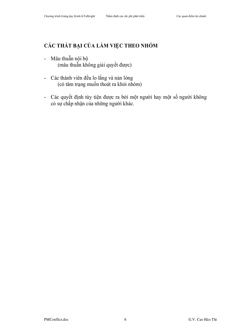 image for page Các vấn đề trong quản lý dự án