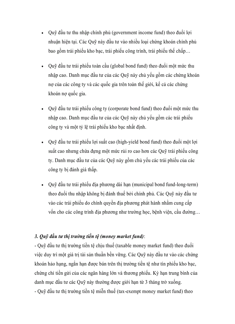 image for page Các loại Quỹ đầu tư