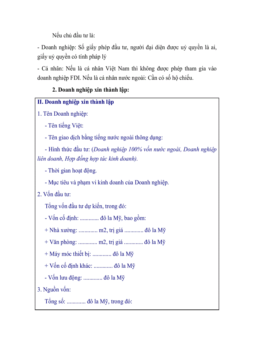 image for page Dự án đầu tư trực tiếp nước ngoài