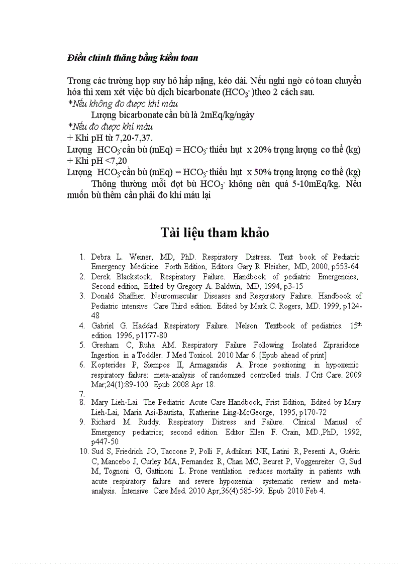 image for page Suy hô hấp