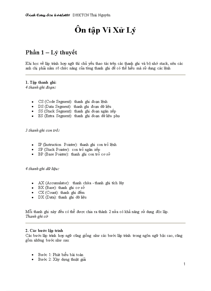 image for page Ôn tập Vi xử lý