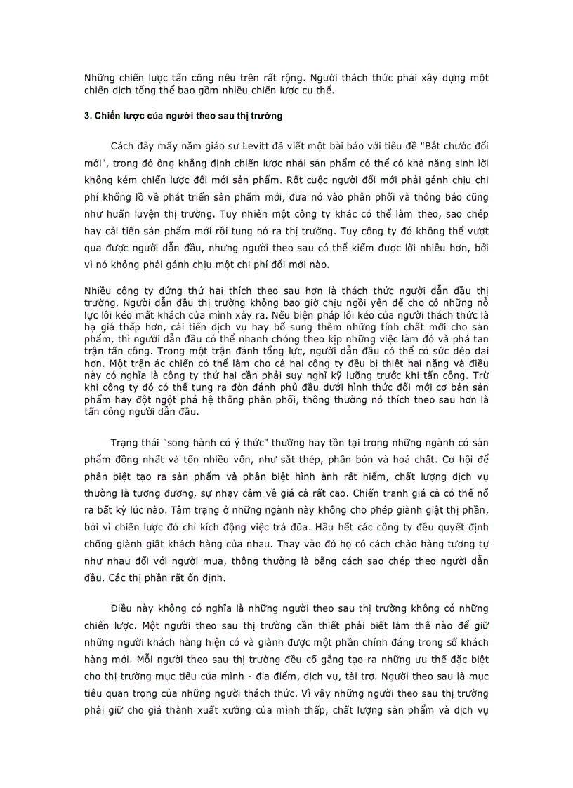 image for page Chiến lược thách thức thị trường