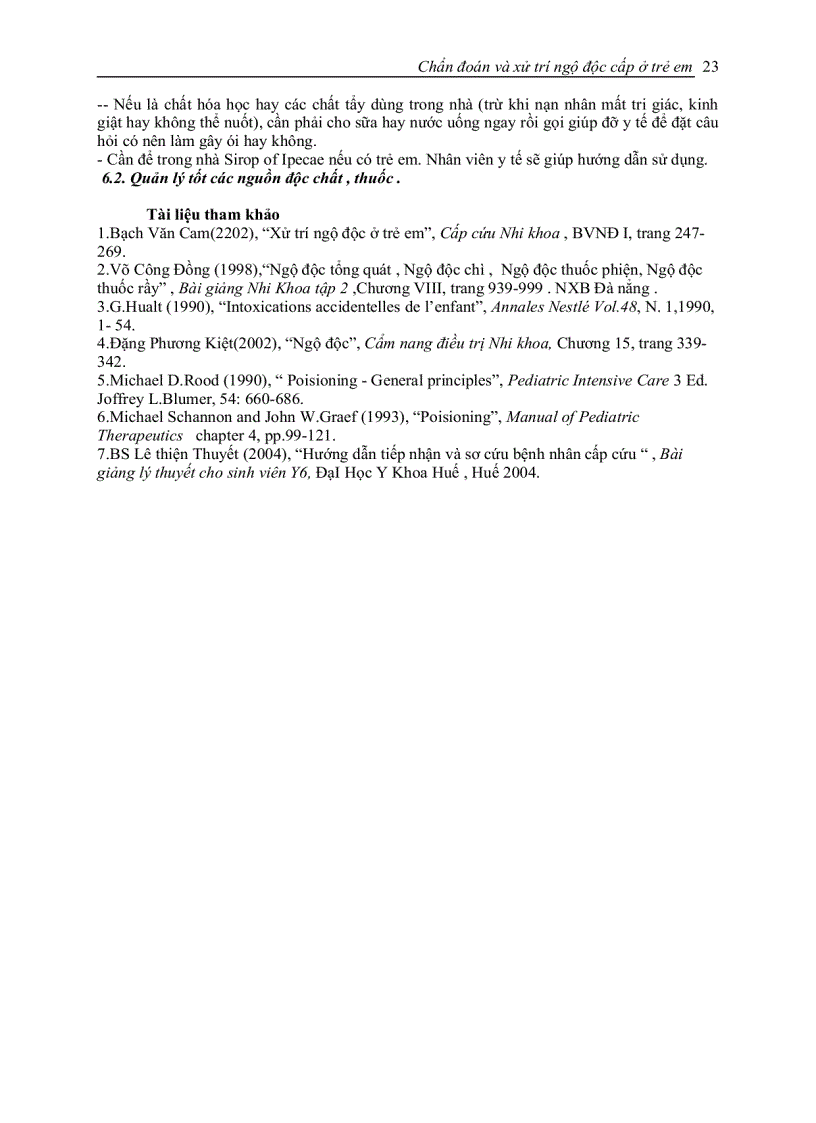 image for page Chẩn đoán xử trí ngộ độc cấp ở trẻ em