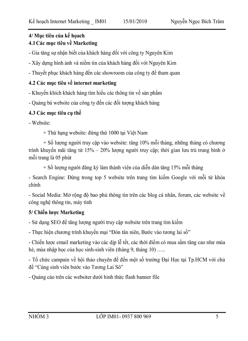 image for page Kế hoạch Internet Marketing