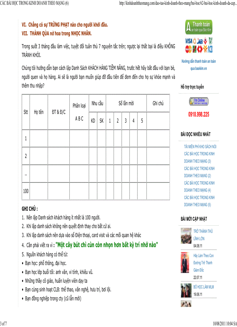 image for page Các bài học trong kinh doanh theo mạng các kỹ năng làm việc cần thiết