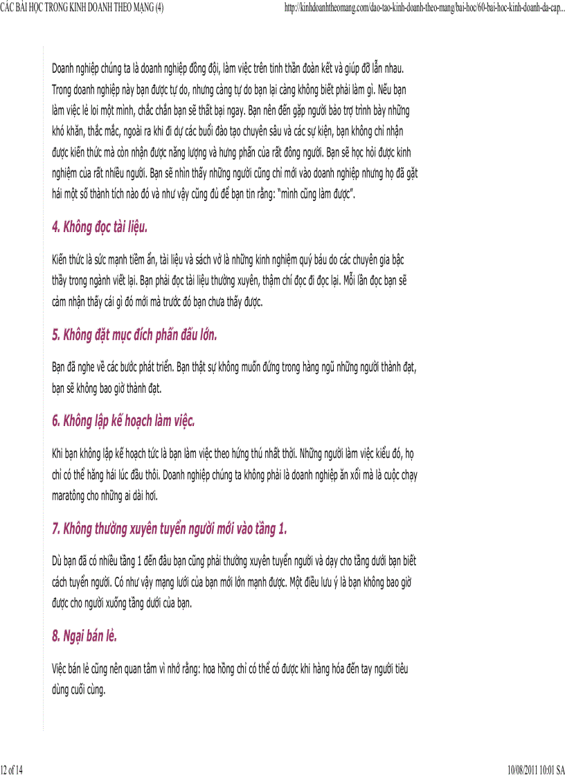 image for page Các bài học trong kinh doanh theo mạng các kỹ năng làm việc cần thiết 2