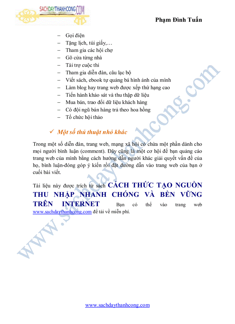 image for page Những Cách Tăng Lượng Truy Cập Vào Trang Web Của Bạn