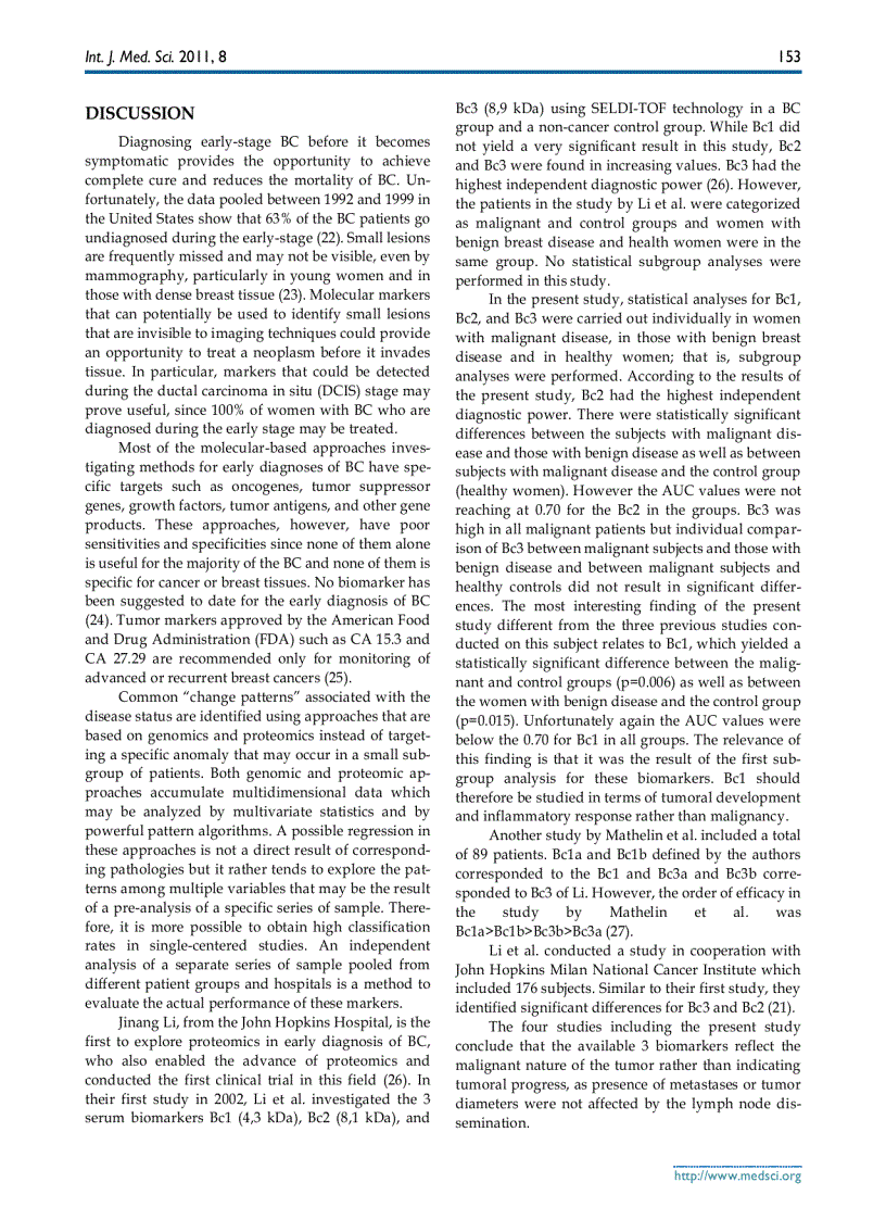 image for page Báo cáo y học the Value of Serum Biomarkers Bc1 Bc2 Bc3 in the Diagnosis of Early Breast Cancer
