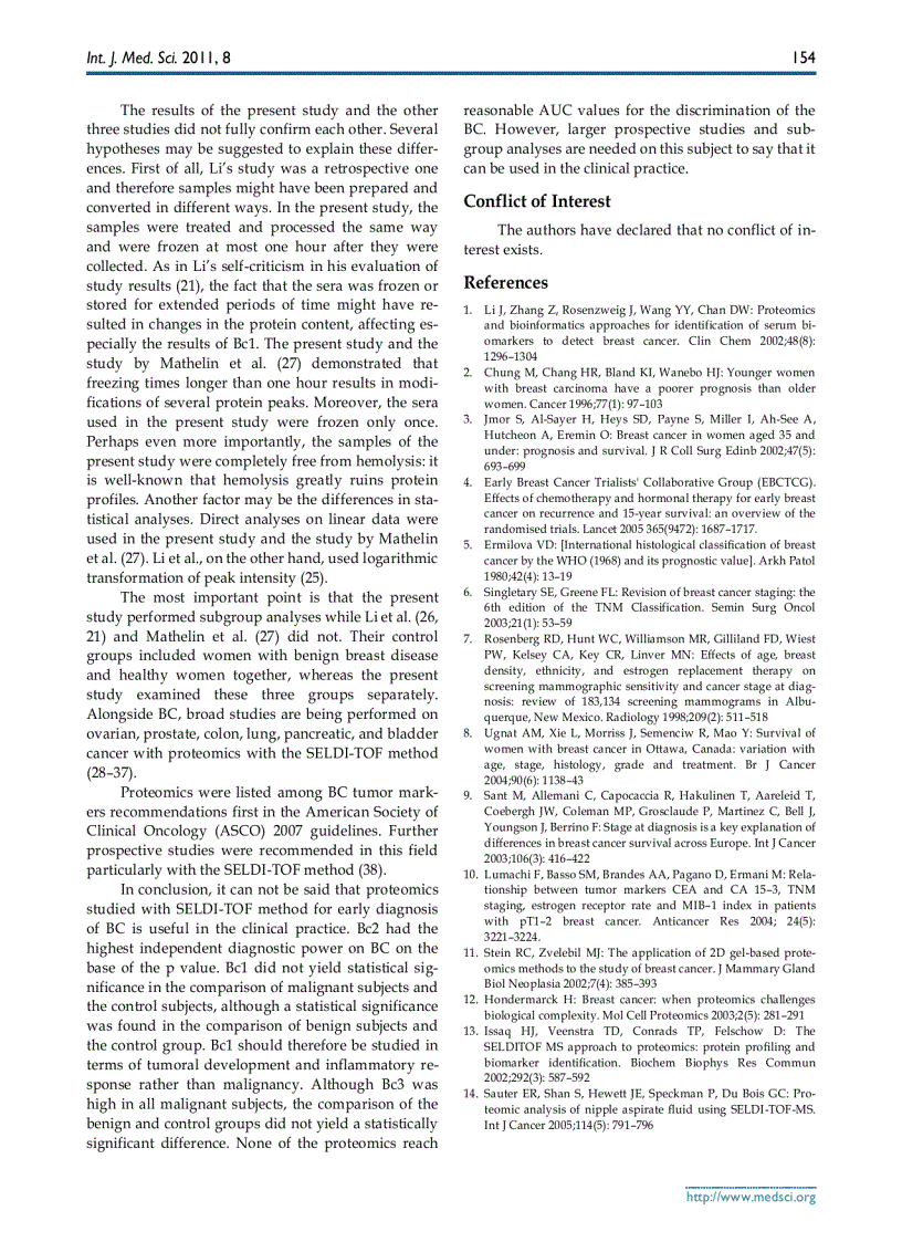 image for page Báo cáo y học the Value of Serum Biomarkers Bc1 Bc2 Bc3 in the Diagnosis of Early Breast Cancer