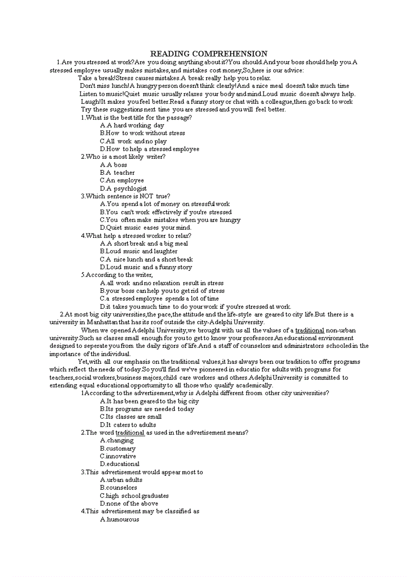 image for page Reading comprehension