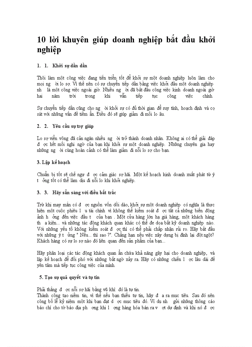image for page 10 lời khuyên giúp doanh nghiệp bắt đầu khởi nghiệp