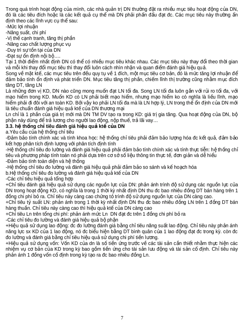 image for page Hiệu qua kinh tế trong DN thương mại DV