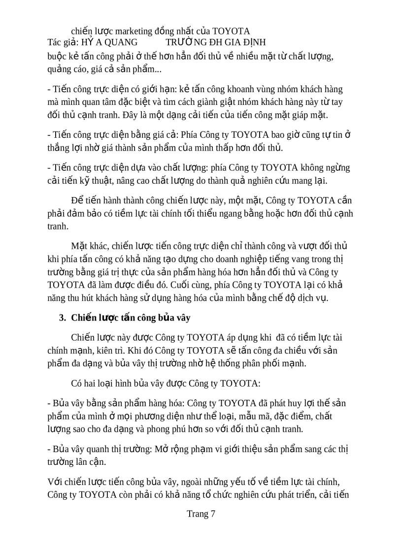 image for page Chiến lược marketing đồng nhất của TOYOTA