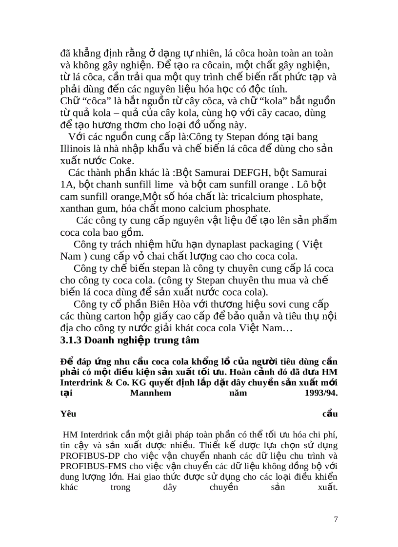 image for page Mô hình chuỗi cung về ứng của coca cola Việt Nam