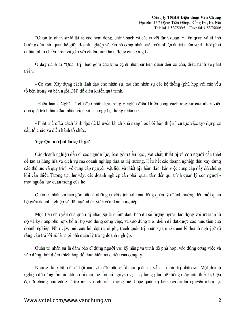 image for page Tổng quan về quản trị nhân sự