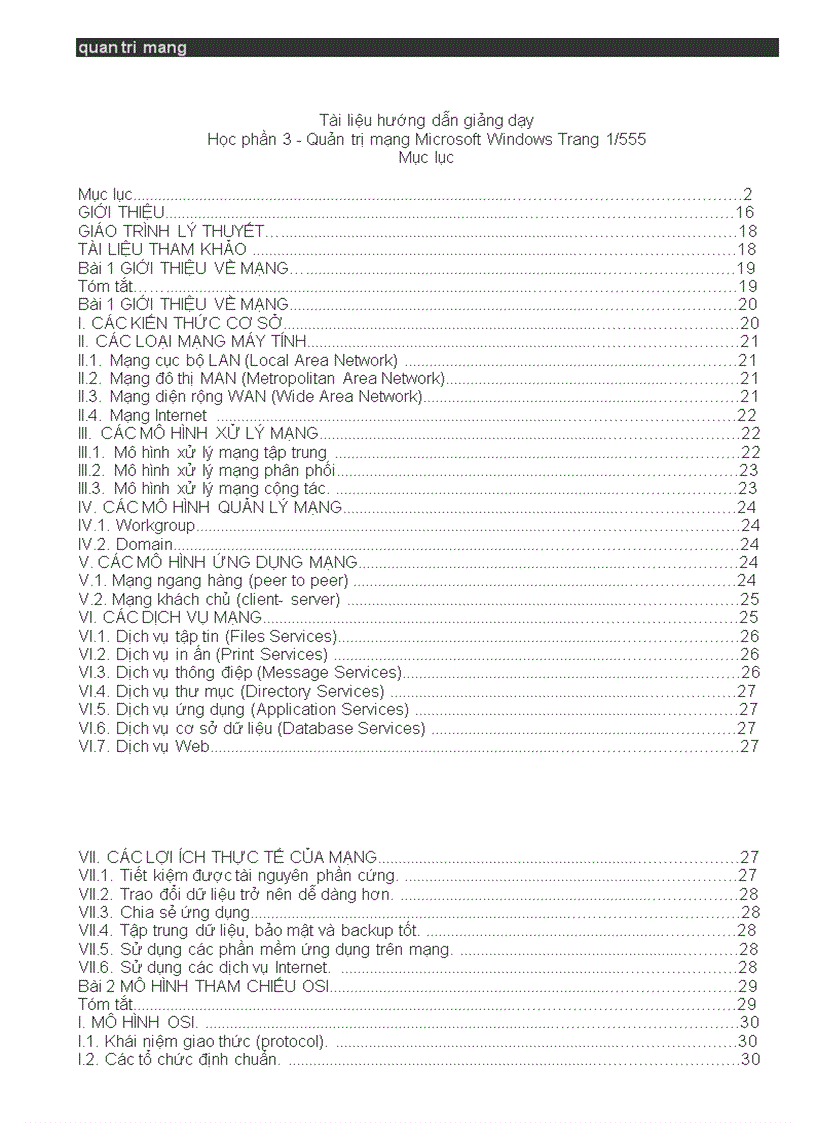 image for page Học phần 3 Quản trị mạng Microsoft Windows