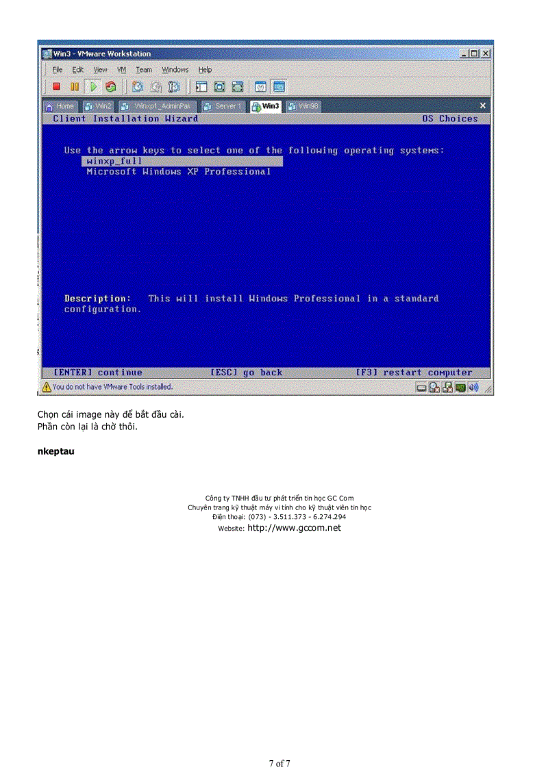 image for page Cài Windows qua mạng dùng RIS