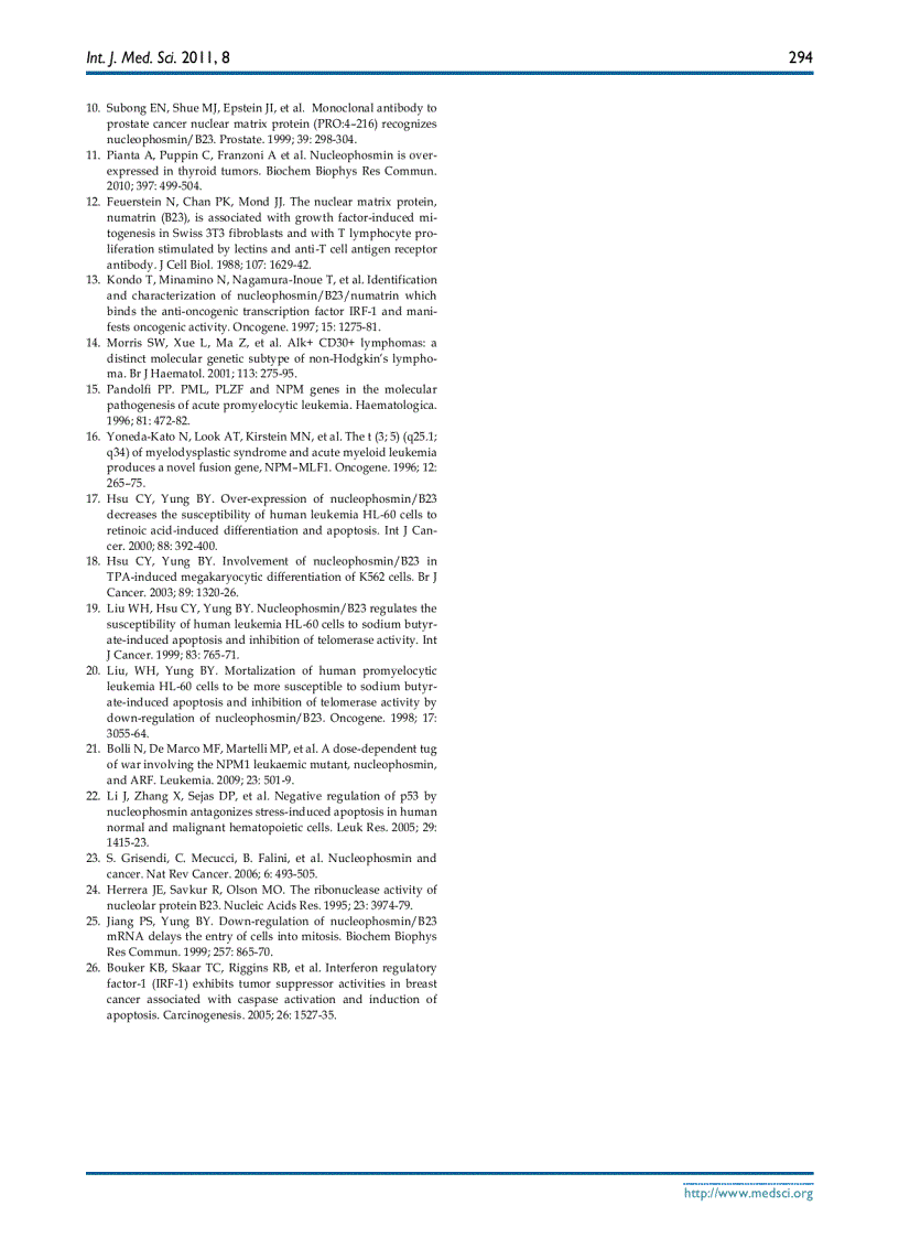 image for page Báo cáo y học Knockdown of NPM1 by RNA Interference Inhibits Cells Proliferation and Induces Apoptosis in Leukemic Cell Line
