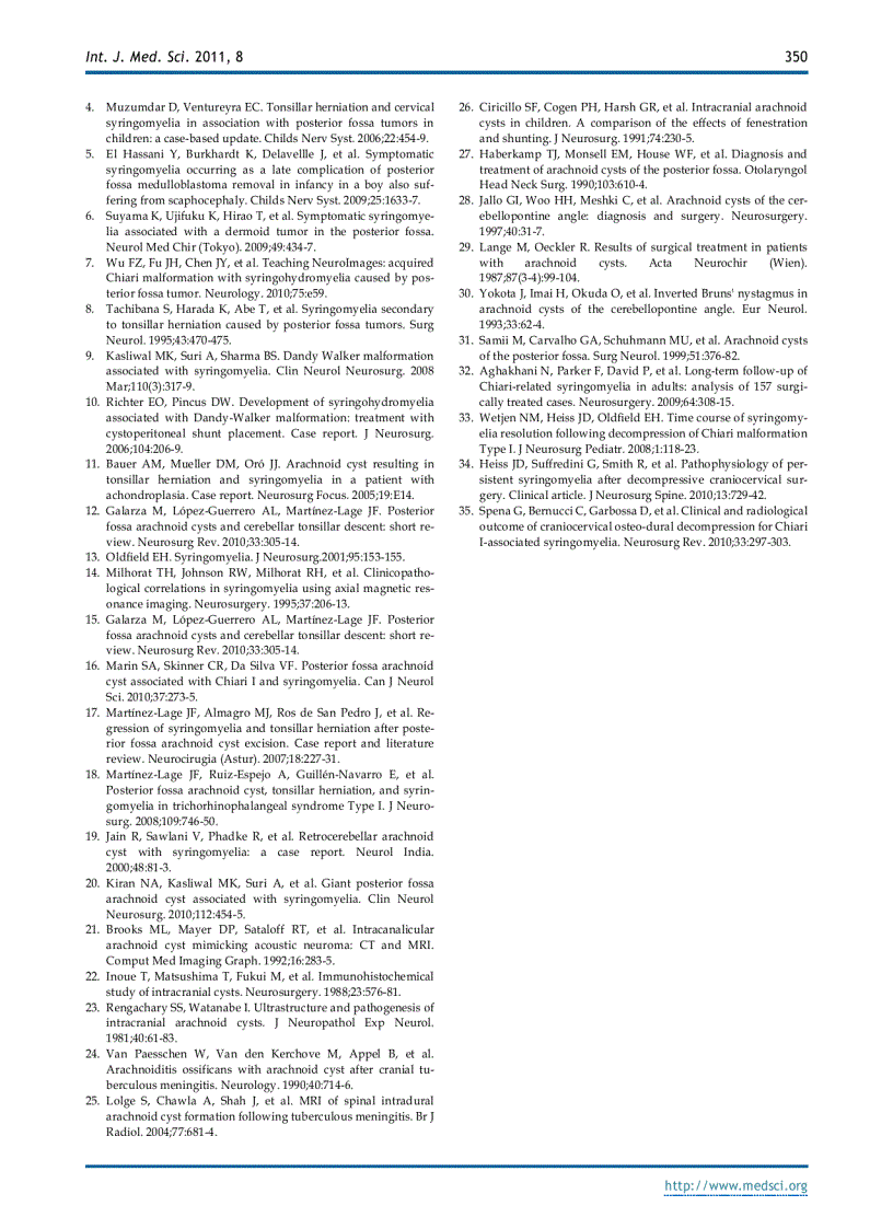image for page Báo cáo y học Foramen Magnum Arachnoid Cyst Induces Compression of the Spinal Cord and Syringomyelia Case Report and Literature Review