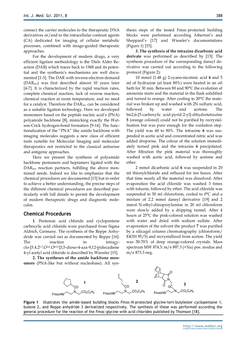 Báo cáo y học Enhancement of the Click Chemistry for the Inverse Diels Alder Technology by Functionalization of Amide Based Monomers