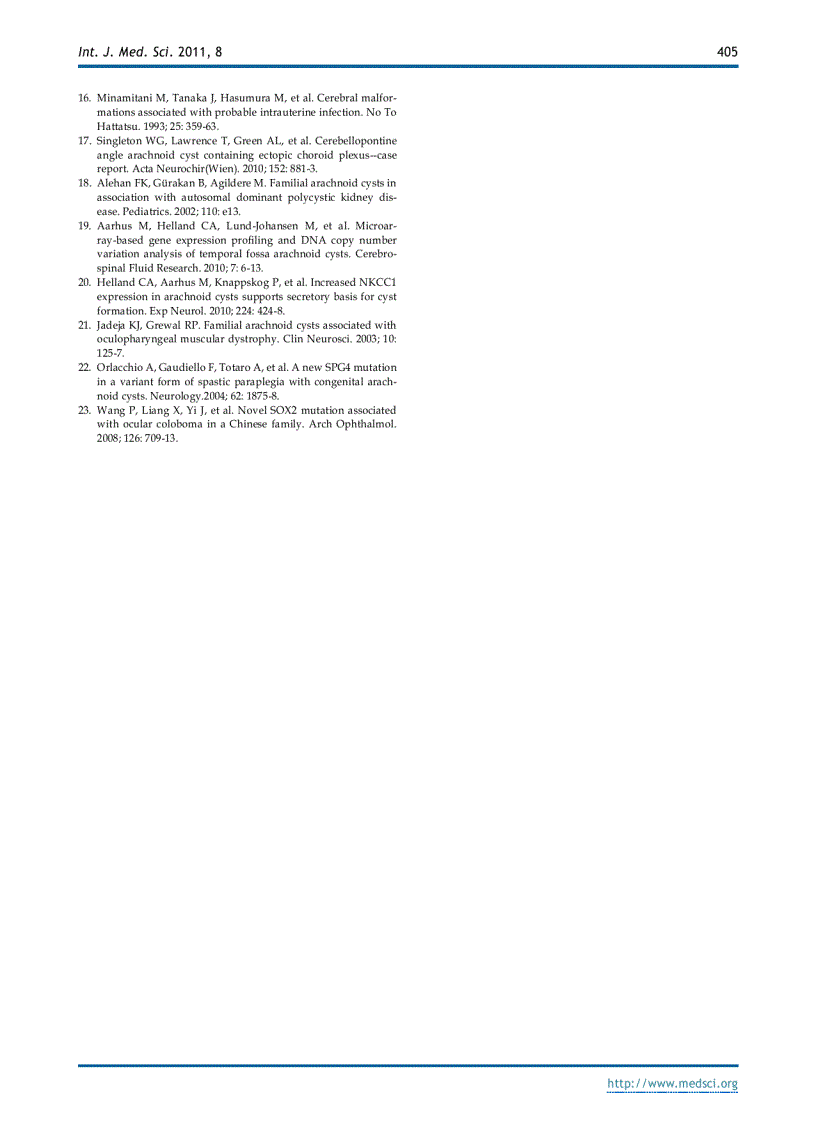 image for page Báo cáo y học Mirror Image Arachnoid Cysts in a Pair of Monozygotic Twins A Case Report and Review of the Literature