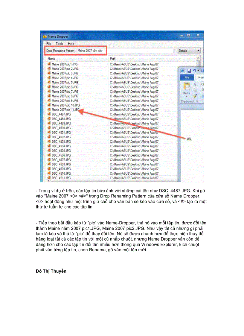 image for page Đổi tên một loạt tập tin nhanh chóng với Name Dropper