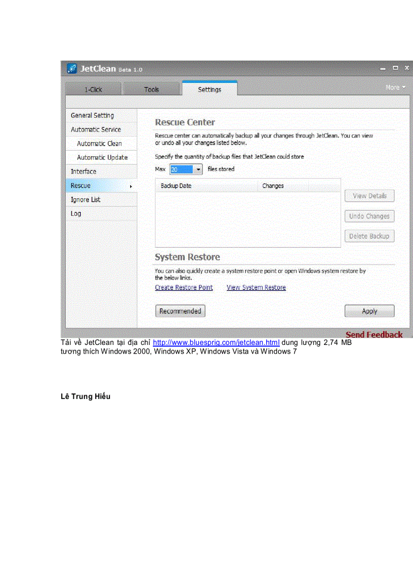 image for page Tối ưu hóa máy tính với JetClean