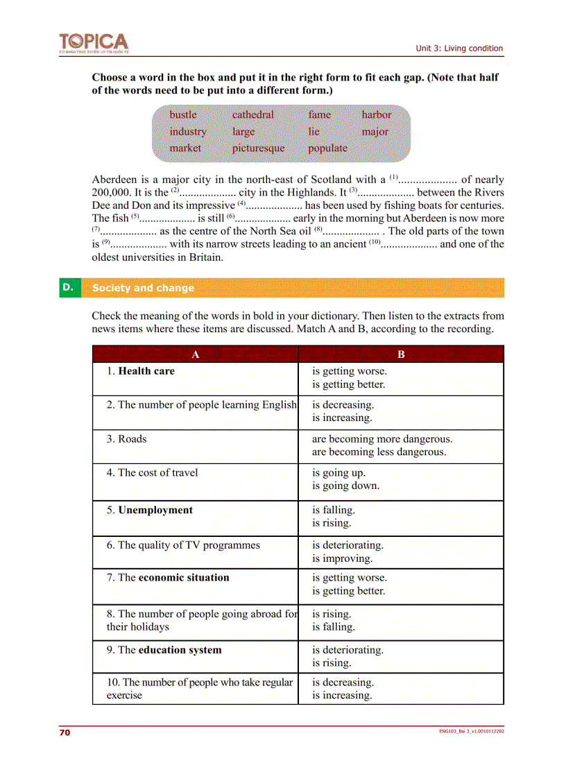 image for page Unit 3 Living condition