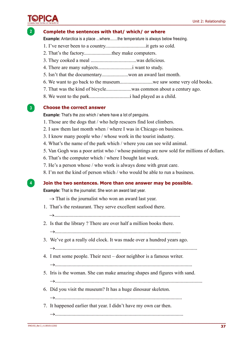 image for page Unit 2 Relationship