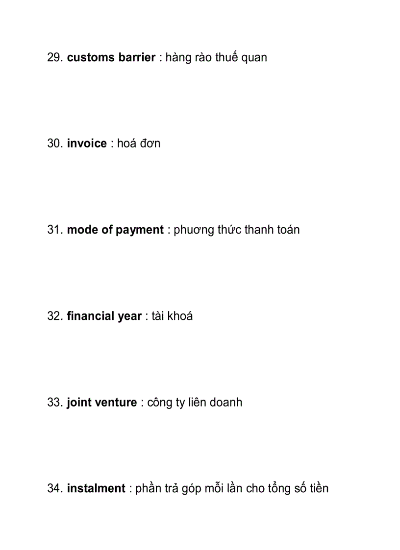 image for page Từ vựng tiếng anh thương mại