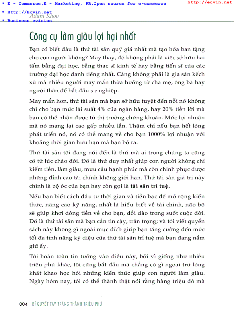 image for page Bí quyết tay trắng thành triệu phú