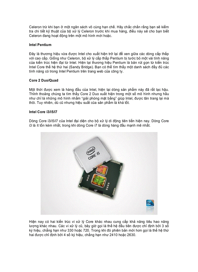 image for page Kiến thức lựa chọn bộ vi xử lý cho laptop