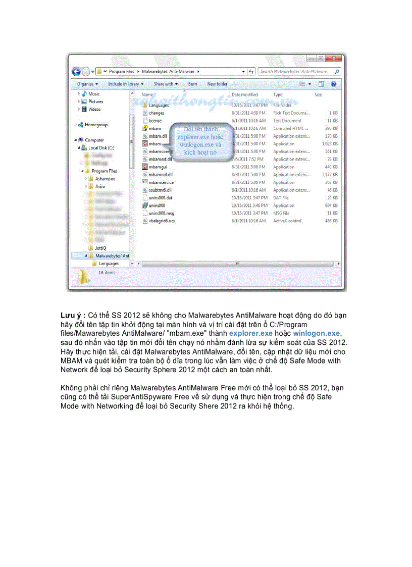 image for page Làm thế nào để gỡ bỏ Security Sphere 2012 ra khỏi hệ thống