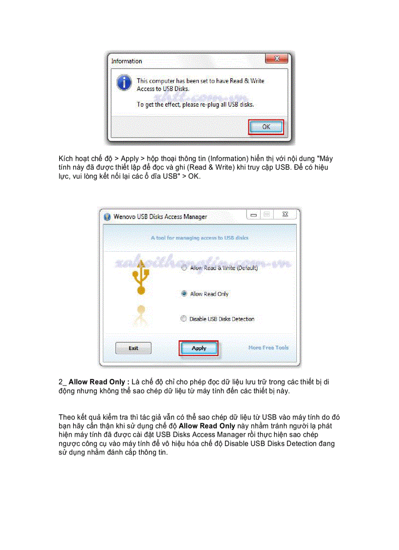 image for page Quản lý kết nối các thiết bị di động với USB Disks Access Manager