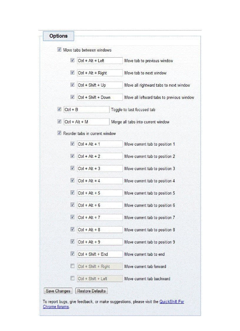 image for page Mở rộng phím tắt tùy chỉnh cho trình duyệt Google Chrome