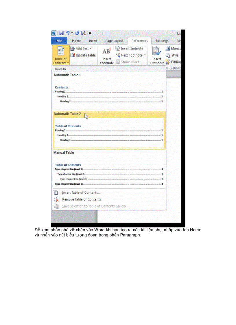 image for page Tạo một tài liệu chủ trong Word 2010 từ nhiều tài liệu