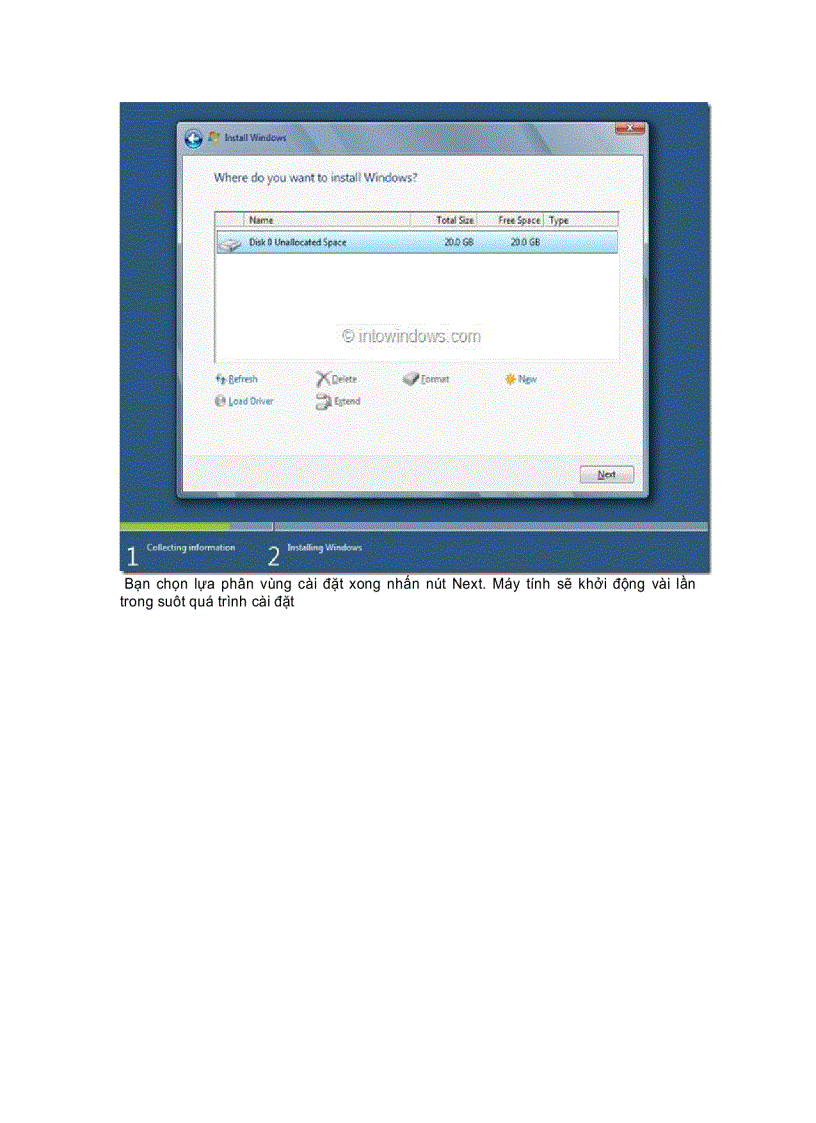 image for page Cài đặt Windows 8 từ ổ cứng gắn ngoài