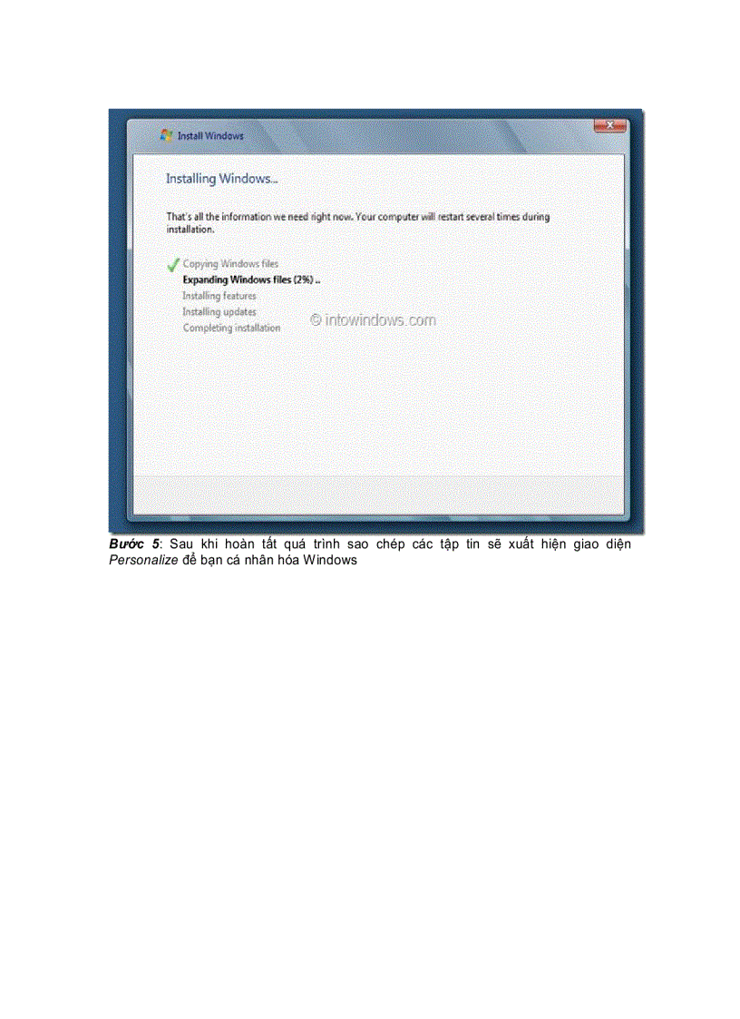 image for page Cài đặt Windows 8 từ ổ cứng gắn ngoài