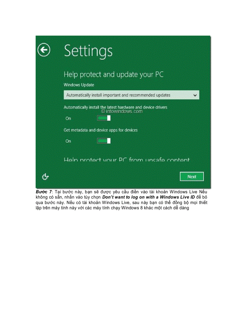 image for page Cài đặt Windows 8 từ ổ cứng gắn ngoài