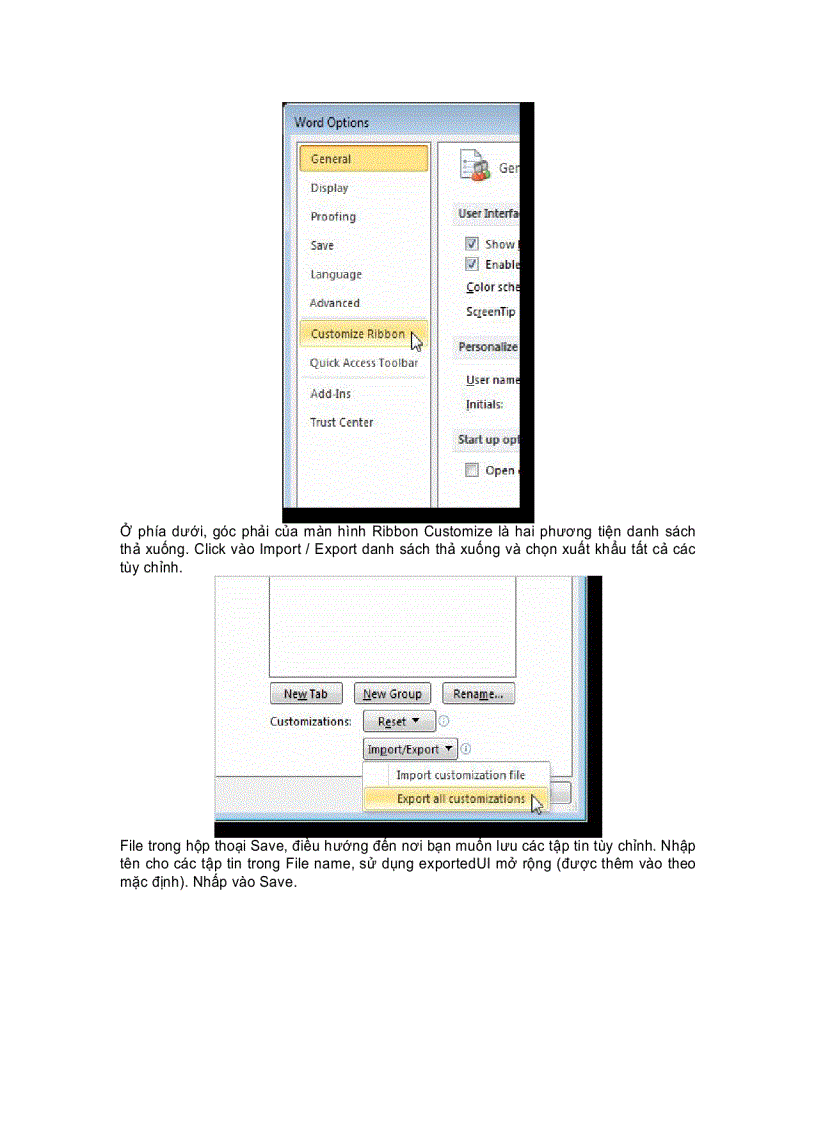 image for page Phục hồi Ribbon và Quick Access Toolbar trong Office 2010