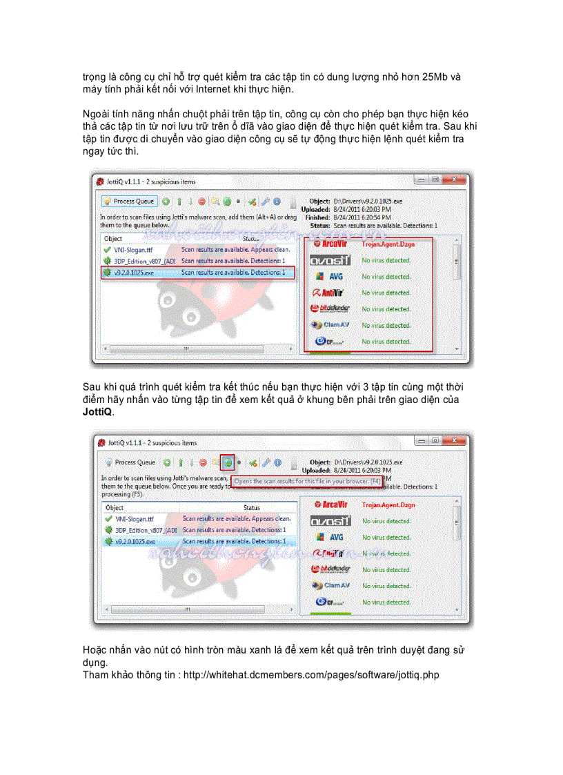image for page Quét virus với 20 công cụ trực tuyến bằng menu chuột phải
