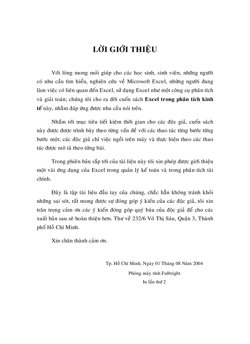 image for page Ứng Dụng Microsoft Exce Trong Kinh Tế